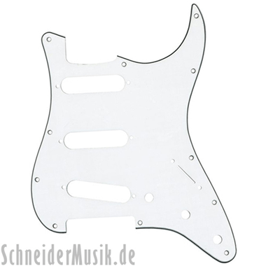 Fender Standard Stratocaster® (11 Hole) Pickguard S/S/S - 3-ply, white