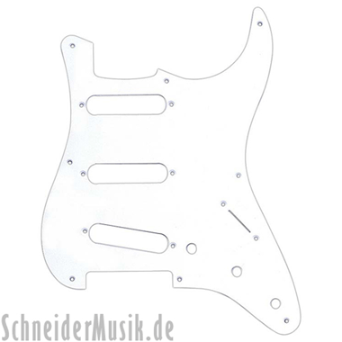 Fender '57 Stratocaster® (8 Hole) Pickguard S/S/S - 1-ply, white