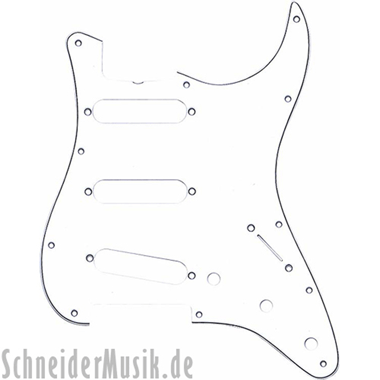 Fender '62 Stratocaster® (11 Hole) Pickguard S/S/S - 3-ply, white