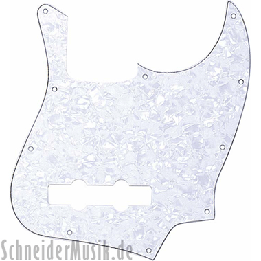 Fender Jazz Bass® (10 Hole) Pickguard - 4-ply, white pearl