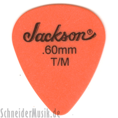 Jackson Delrin Picks (12-pack) Thin/Medium 0.60mm, orange
