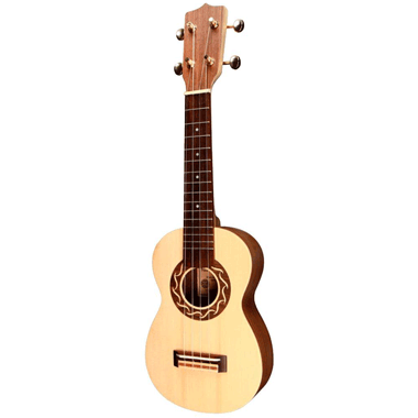 Pro Natura Ukulele Silver Series Soprano Solid Spruce/Walnut