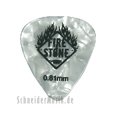Fire and Stone Classic Celluloid Picks 0,81mm perloid-white
