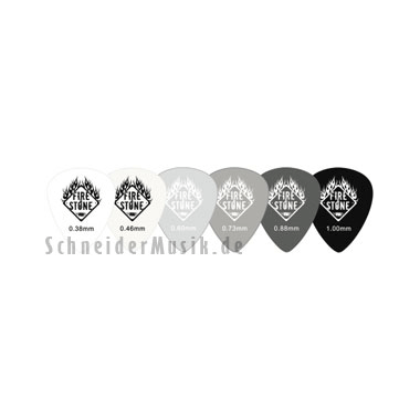Fire and Stone Nylon Picks 1,00mm black
