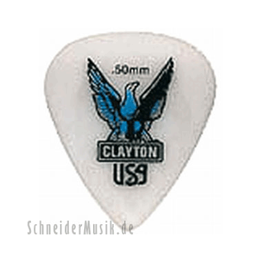 Clayton Acetal Polymer Standard Picks 0.50 mm white