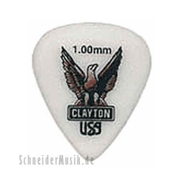 Clayton Acetal Polymer Standard Picks 1.00 mm white