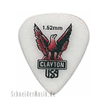 Clayton Acetal Polymer Standard Picks 1,90 mm white