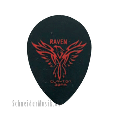 Clayton Black Raven Small Teardrop Picks 0.38 mm black