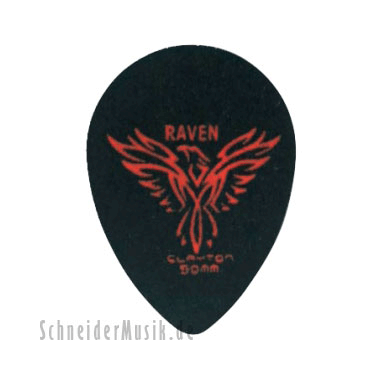 Clayton Black Raven Small Teardrop Picks 0.50 mm black