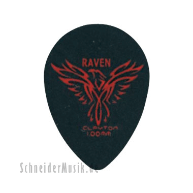 Clayton Black Raven Small Teardrop Picks 1.00 mm black