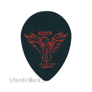 Clayton Black Raven Small Teardrop Picks 1.26 mm black