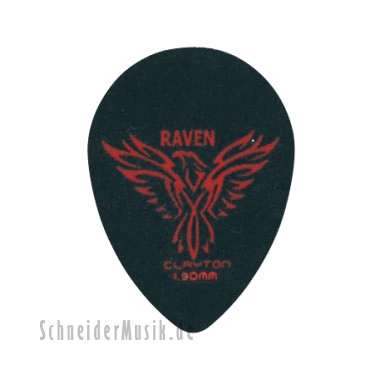 Clayton Black Raven Small Teardrop Picks 1.90 mm black