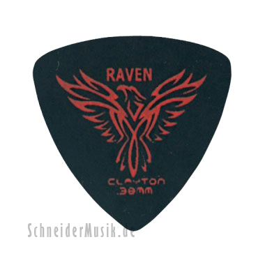 Clayton Black Raven Rounded Triangle Picks 0.38 mm black