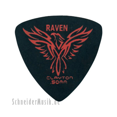 Clayton Black Raven Rounded Triangle Picks 0.50 mm black