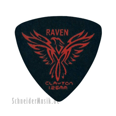 Clayton Black Raven Rounded Triangle Picks 1.26 mm black