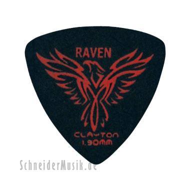Clayton Black Raven Rounded Triangle Picks 1.90 mm black
