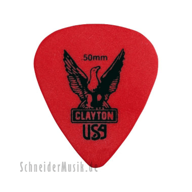 Clayton Delrin Standard Picks 0.50 mm red