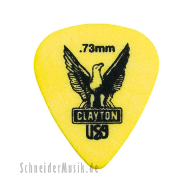 Clayton Delrin Standard Picks 0.73 mm yellow