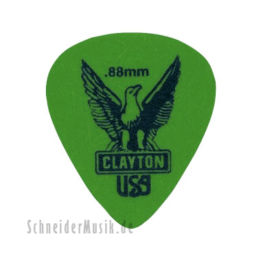 Clayton Delrin Standard Picks 0.88 mm green