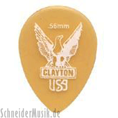 Clayton Ultem Gold  - Small Teardrop Picks 0.56 mm, transparent gold