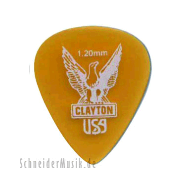 Clayton Ultem Gold Standard Picks 1.20 mm transparent gold