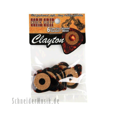 Clayton Cork Grip Picks 0.63mm tortoise