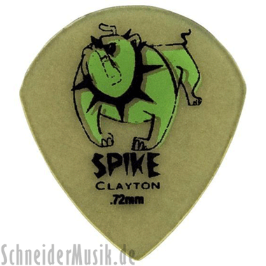 Clayton Spike Picks / Púas (Sharp Teardrop) 0.80mm, horn-coloured (12-pack)