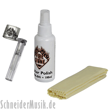 Fire & Stone Guitar Polish (with Cloth and String winder)