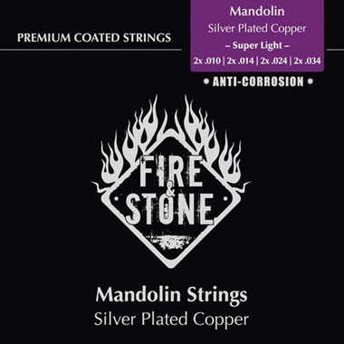 Fire & Stone Mandolina Premium Coated, Silverplated Wound, light