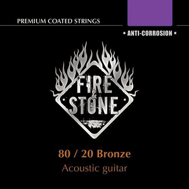 Fire & Stone Acoustic Premium Coated, 80/20 Bronze, extra light