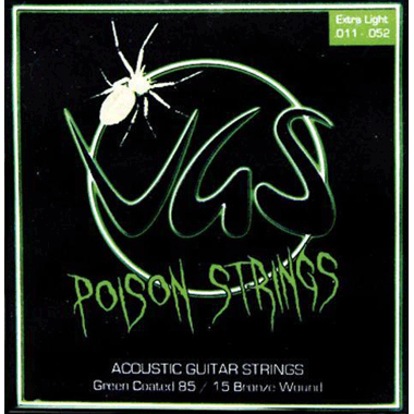 VGS Acoustic Guitar POISON STRINGS 85/15 Bronze Wound (verde), extra light