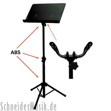 BSX 900745 Orchestra Music Stand (Solid Metal Plate) black