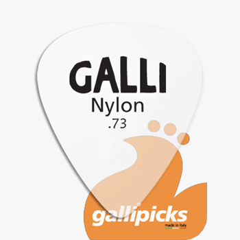 Galli A11M Nylon WHITE Standard 351 Pick, Medium 0.73 mm
