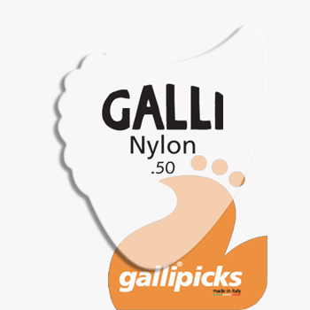 Galli A180T Nylon WHITE Fins Pick, Thin 0.50 mm