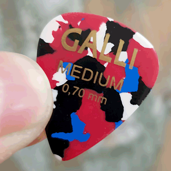 Galli A185M Celluloid RAINBOW Standard 351 Pick, Medium 0.70 mm