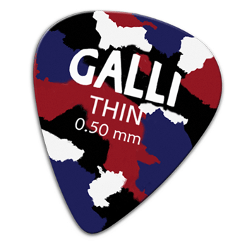 Galli A185T Celluloid RAINBOW Standard 351 Pick, Thin 0.50 mm
