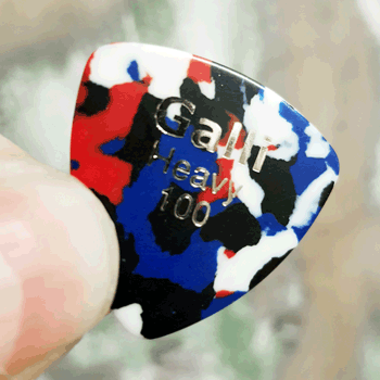 Galli A187H Celluloid RAINBOW Triangular 346 Púa, Heavy 1.00 mm