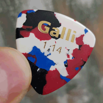 Galli A187XH Celluloid RAINBOW Triangular 346 Pick, X-Heavy 1.14 mm