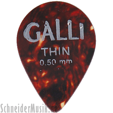 Galli A5T Celluloid SHELL 358 Pick, Thin 0.50 mm