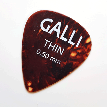 Galli A7T Celluloid SHELL Standard 351 Pick, Thin 0.50 mm