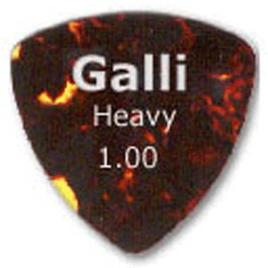 Galli A9H Celluloid SHELL Triangular 346 Púa, Heavy 1.00 mm