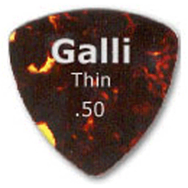 Galli A9T Celluloid SHELL Triangular 346 Pick, Thin 0.50 mm