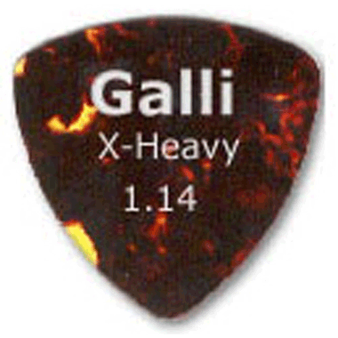 Galli A9XH Celluloid SHELL Triangular 346 Púa, X-Heavy 1.14 mm