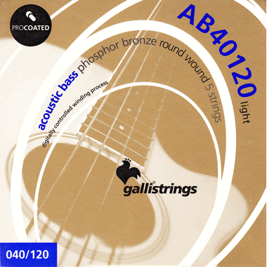Galli AB40120 ACOUSTIC Bass PROcoated Phosphor Bronze 5-string, light