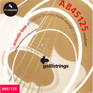 Galli AB45125 ACOUSTIC Bass PROcoated Phosphor Bronze 5-string, medium
