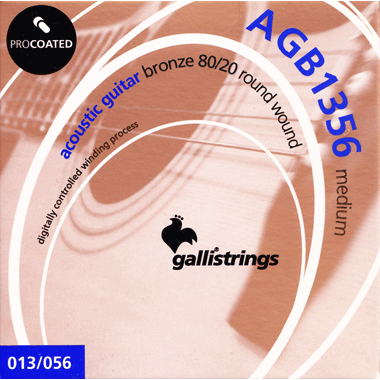 Galli AGB1356 ACOUSTIC Guitar PROcoated 80/20 Bronze, medium