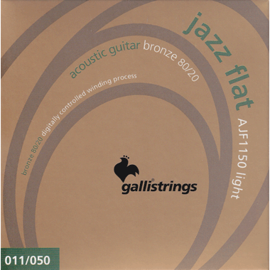 Galli AJF1150 ACOUSTIC Guitar Jazz Flat 80/20 Bronze Flat Wound, light