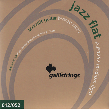 Galli AJF1252 ACOUSTIC Guitar Jazz Flat 80/20 Bronze Flat Wound, medium light