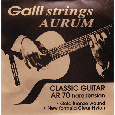 Galli AR70 Classic AURUM (clear nylon trebles) Set, Hard Tension