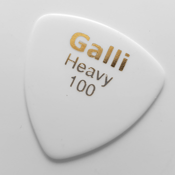 Galli B15H Celluloid WHITE Triangular 346 Pick, Heavy 1.00 mm